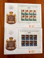 Gross-Brief 1982 Liechtensteinische  LIBA`82 2 x FDC (F21)